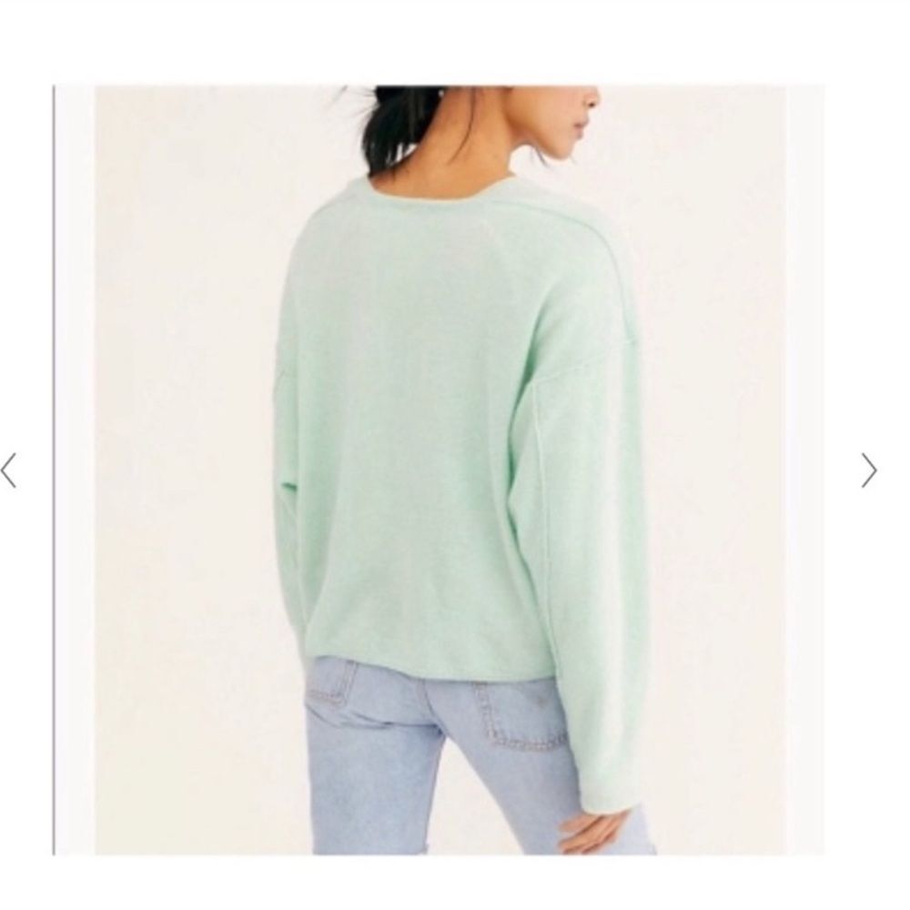 *Free People* Sz XL 💯 Cashmere Vneck Solitaire Sweater - Picture 4 of 6